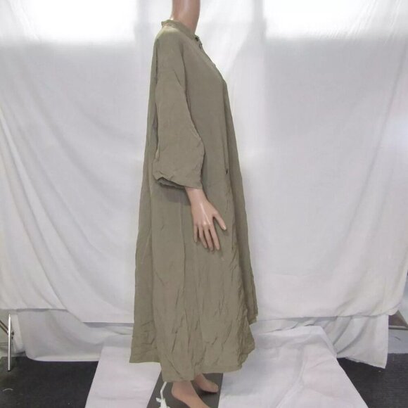 NEW BITTE KAI RAND Womens Lazy Fun Relaxed Dress Silky Crepe Size 2-M/L Beige - Picture 9 of 12